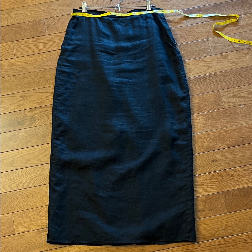 Dissh Black Linen Skirt